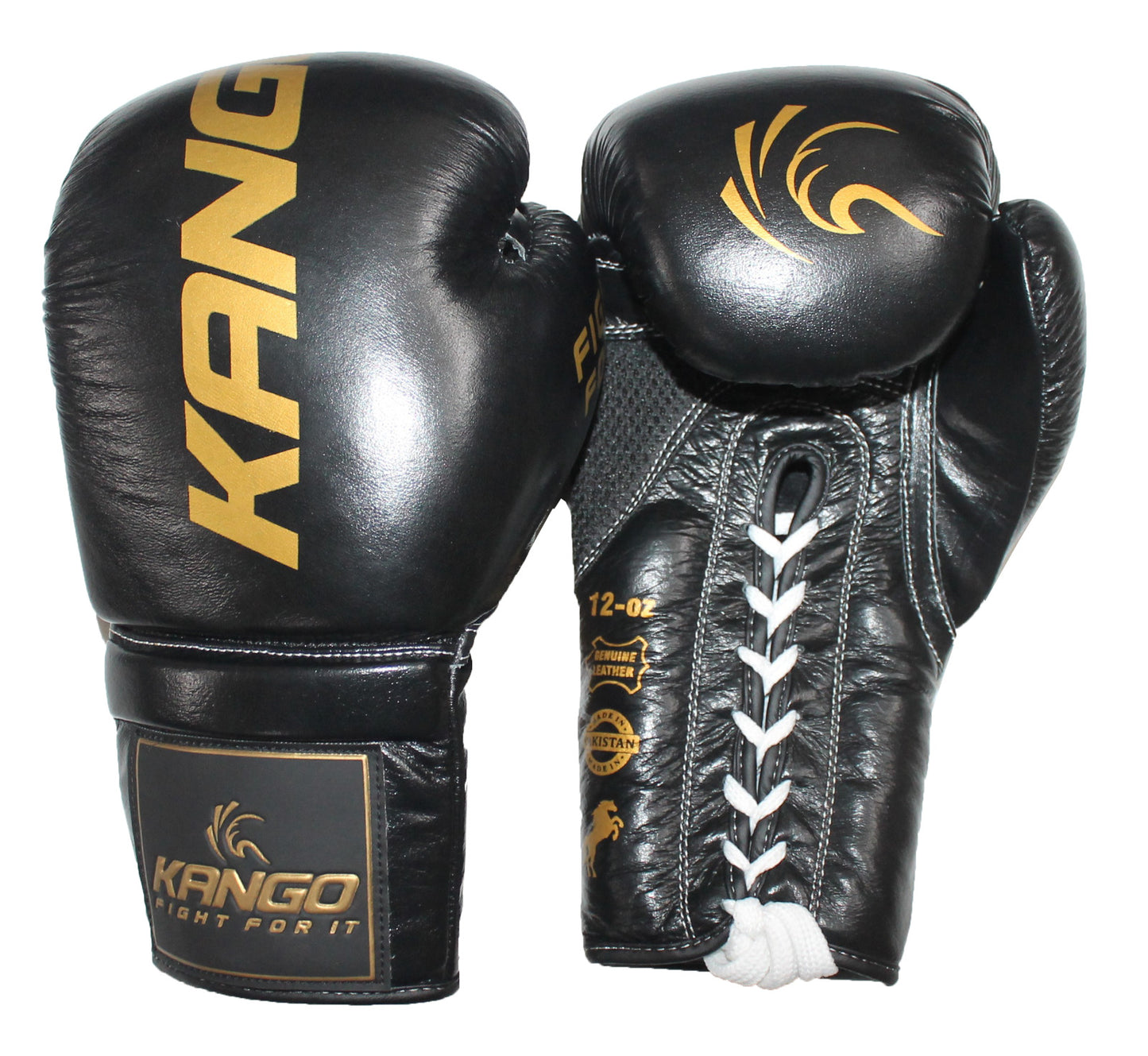 Laced Leather Boxing Gloves