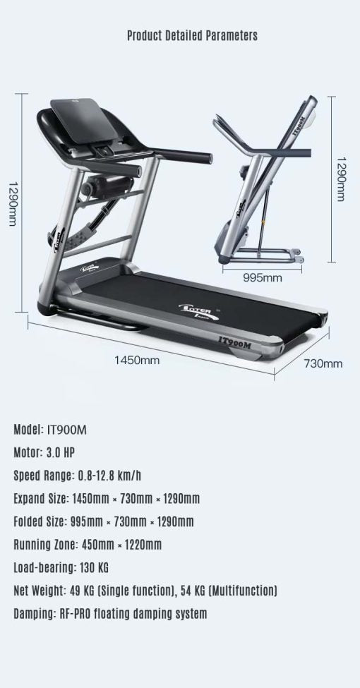Treadmill Multifunction  IT900M DC Motor